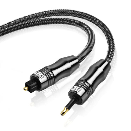 EMK OD6.0mm 3.5mm Digital Sound Toslink to Mini Toslink Digital Optical Audio Cable, Length:5m