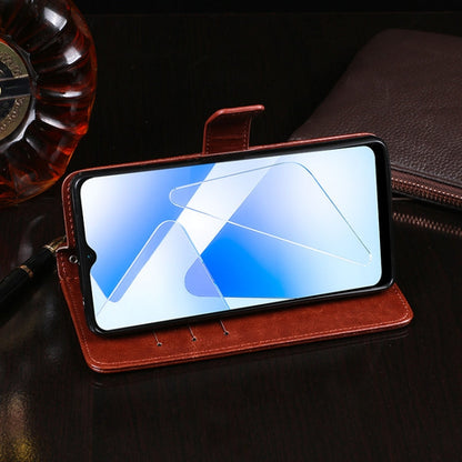 For OPPO A55 idewei Crazy Horse Texture Horizontal Flip Leather Case with Holder & Card Slots & Wallet(Brown)