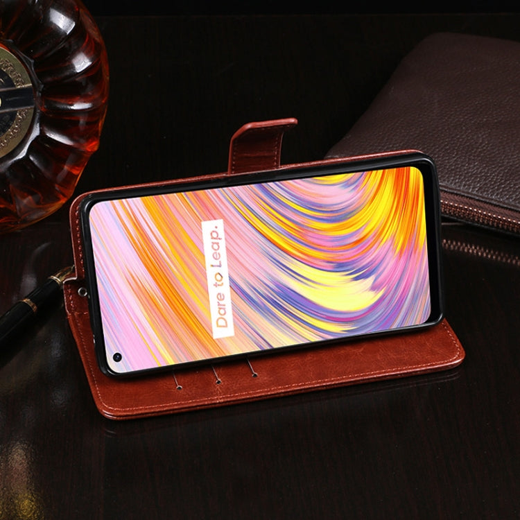 For OPPO Realme V15 idewei Crazy Horse Texture Horizontal Flip Leather Case with Holder & Card Slots & Wallet(Black)