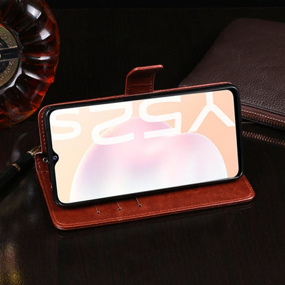 For vivo Y31S idewei Crazy Horse Texture Horizontal Flip Leather Case with Holder & Card Slots & Wallet(Dark Blue)