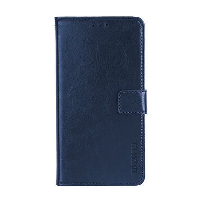 For vivo Y51 2020 (Indian) idewei Crazy Horse Texture Horizontal Flip Leather Case with Holder & Card Slots & Wallet(Dark Blue)