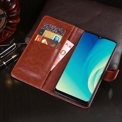 For ZTE Blade A7s 2020 idewei Crazy Horse Texture Horizontal Flip Leather Case with Holder & Card Slots & Wallet(Dark Blue)
