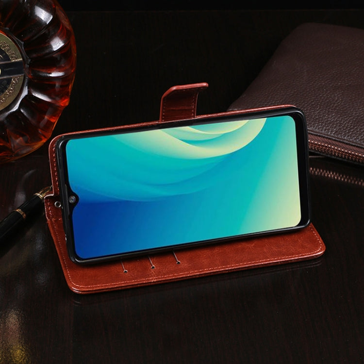 For ZTE Blade A7s 2020 idewei Crazy Horse Texture Horizontal Flip Leather Case with Holder & Card Slots & Wallet(Rose Red)