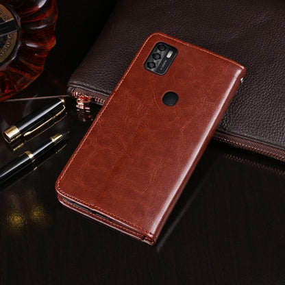 For ZTE Blade A7s 2020 idewei Crazy Horse Texture Horizontal Flip Leather Case with Holder & Card Slots & Wallet(Sky Blue)