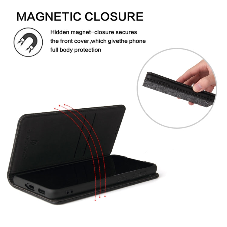 For Samsung Galaxy S21+ 5G Fierre Shann Crocodile Texture Magnetic Horizontal Flip Genuine Leather Case with Holder & Card Slot(Black)