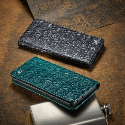 For Samsung Galaxy S21+ 5G Fierre Shann Crocodile Texture Magnetic Horizontal Flip Genuine Leather Case with Holder & Card Slot(Black)