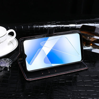 For OPPO A55 idewei Crocodile Texture Horizontal Flip Leather Case with Holder & Card Slots & Wallet(Dark Blue)