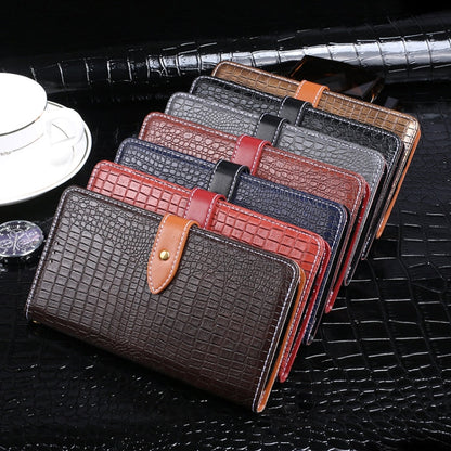 For Samsung Galaxy A32 5G idewei Crocodile Texture Horizontal Flip Leather Case with Holder & Card Slots & Wallet(Black)
