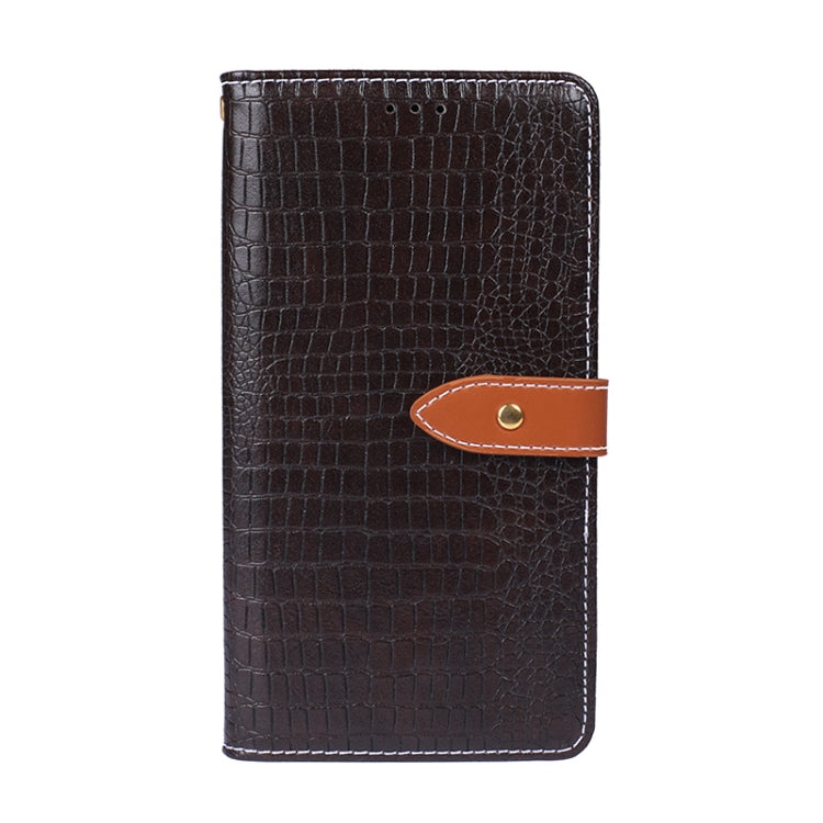 For vivo iQOO 7 idewei Crocodile Texture Horizontal Flip Leather Case with Holder & Card Slots & Wallet(Dark Brown)