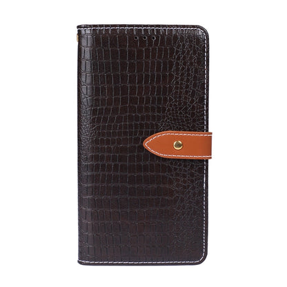 For vivo iQOO 7 idewei Crocodile Texture Horizontal Flip Leather Case with Holder & Card Slots & Wallet(Dark Brown)