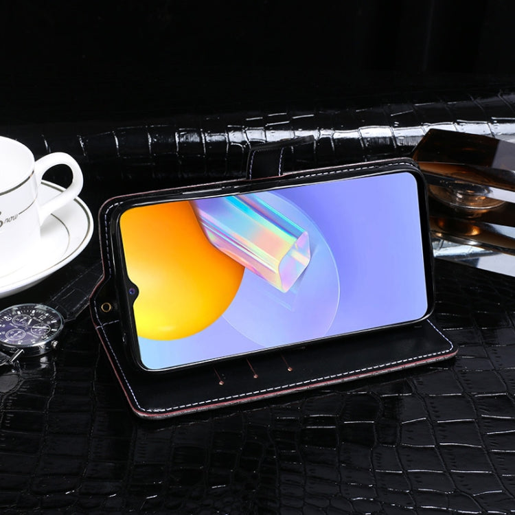 For vivo Y51A idewei Crocodile Texture Horizontal Flip Leather Case with Holder & Card Slots & Wallet(Dark Blue)