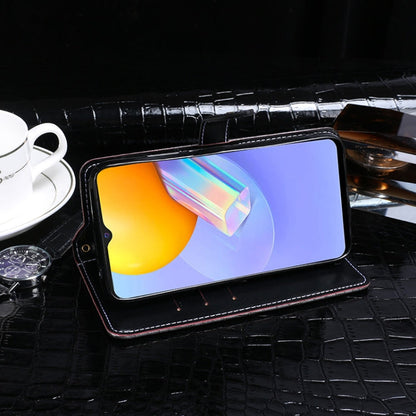 For vivo Y51A idewei Crocodile Texture Horizontal Flip Leather Case with Holder & Card Slots & Wallet(Dark Blue)