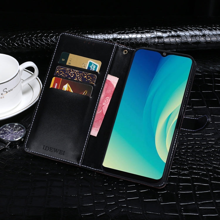 For ZTE Blade A7s 2020 idewei Crocodile Texture Horizontal Flip Leather Case with Holder & Card Slots & Wallet(Black)