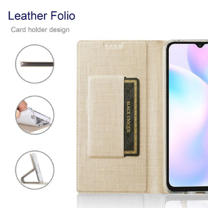 For Asus Zenfone 8 ZS590KS ViLi DMX Series Shockproof TPU + PU Leather Magnetic Attraction Horizontal Flip Case with Card Slot & Holder(Gold)