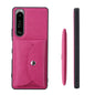 For Sony Xperia 1 III ViLi T Series TPU + PU Woven Fabric Magnetic Protective Case with Wallet(Rose Red)