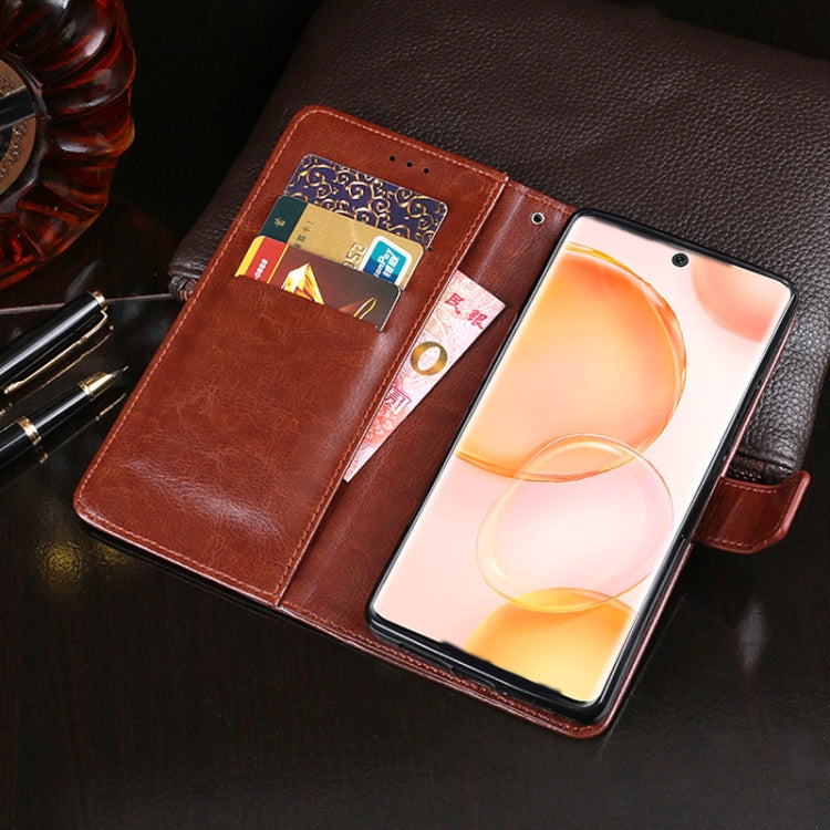 For Honor 50 idewei Crazy Horse Texture Horizontal Flip Leather Case with Holder & Card Slots & Wallet(Blue)