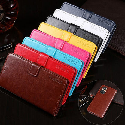 For Honor 50 idewei Crazy Horse Texture Horizontal Flip Leather Case with Holder & Card Slots & Wallet(Blue)