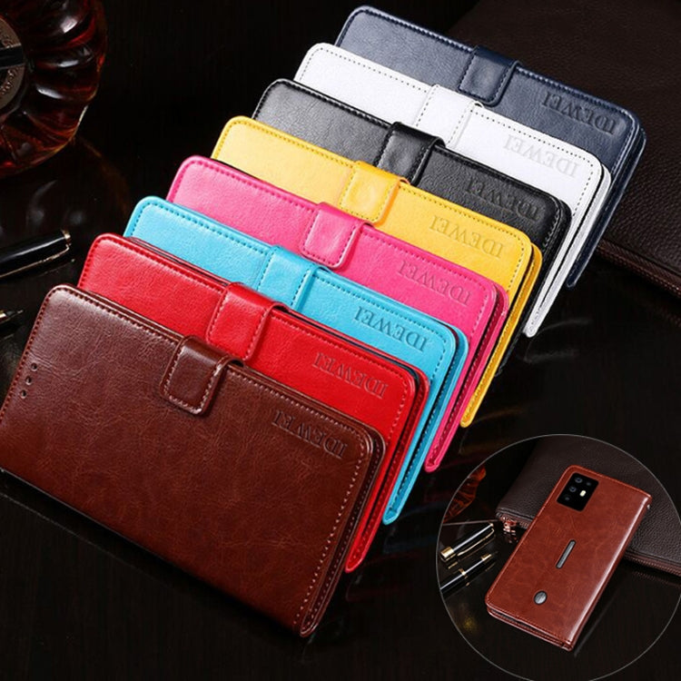 For ZTE Nubia Red Magic 6R idewei Crazy Horse Texture Horizontal Flip Leather Case with Holder & Card Slots & Wallet(Blue)