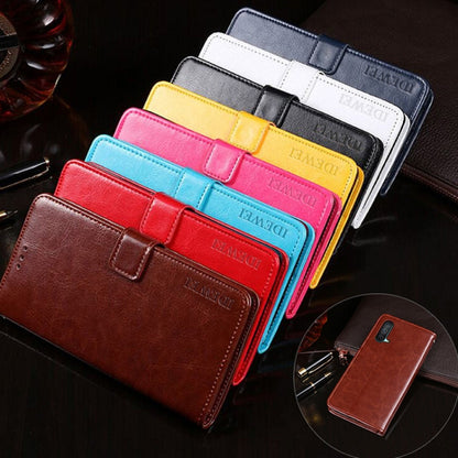 For OnePlus Nord CE 5G idewei Crazy Horse Texture Horizontal Flip Leather Case with Holder & Card Slots & Wallet(Rose Red)