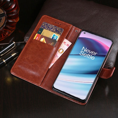 For OnePlus Nord CE 5G idewei Crazy Horse Texture Horizontal Flip Leather Case with Holder & Card Slots & Wallet(Blue)