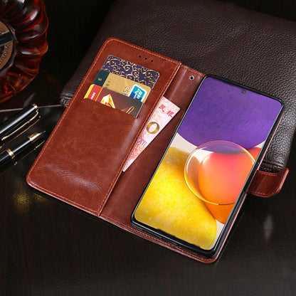 For Samsung Galaxy A82 5G idewei Crazy Horse Texture Horizontal Flip Leather Case with Holder & Card Slots & Wallet(White)