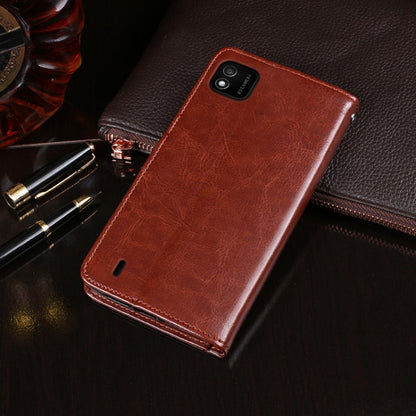 For Wiko Y62 idewei Crazy Horse Texture Horizontal Flip Leather Case with Holder & Card Slots & Wallet(Rose Red)