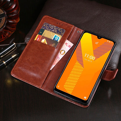 For Wiko Y62 idewei Crazy Horse Texture Horizontal Flip Leather Case with Holder & Card Slots & Wallet(Blue)