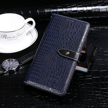 For OnePlus Nord CE 5G idewei Crocodile Texture Horizontal Flip Leather Case with Holder & Card Slots & Wallet(Dark Blue)