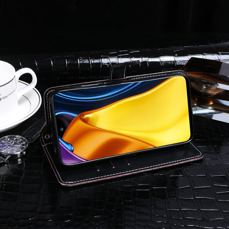 For Xiaomi Poco M3 Pro 5G idewei Crocodile Texture Horizontal Flip Leather Case with Holder & Card Slots & Wallet(Dark Blue)