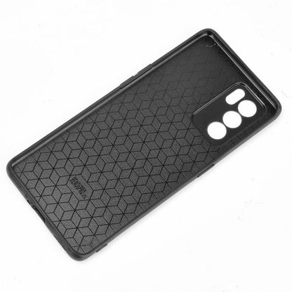 For OPPO Reno6 Pro Shockproof Sewing Cow Pattern Skin PC + PU + TPU Case(Red)