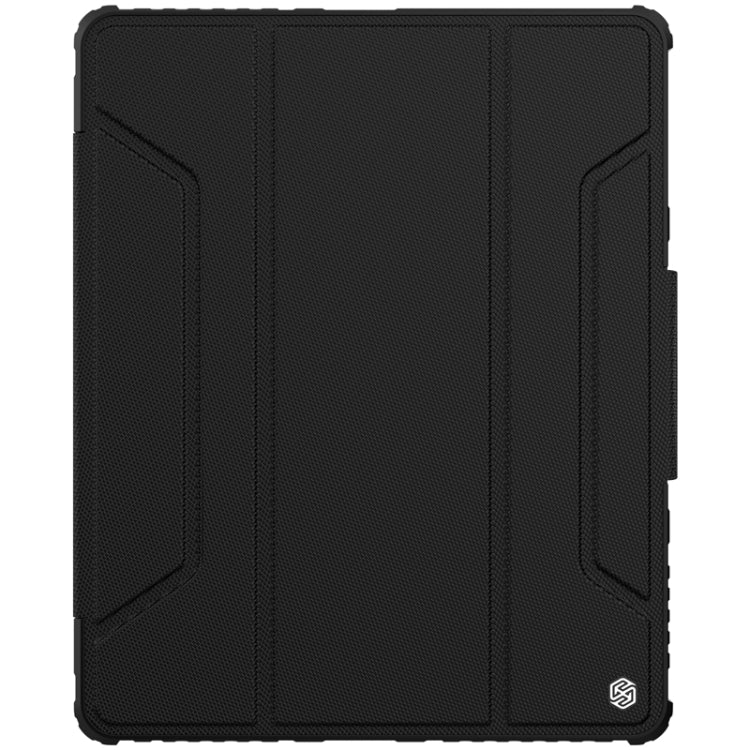 Pour iPad Pro 12,9 2022 / 2021 / 2020 NILLKIN Bumper Pro Étui en cuir à rabat horizontal pour tablette avec fente pour stylet et support et fonction veille / réveil (Noir)