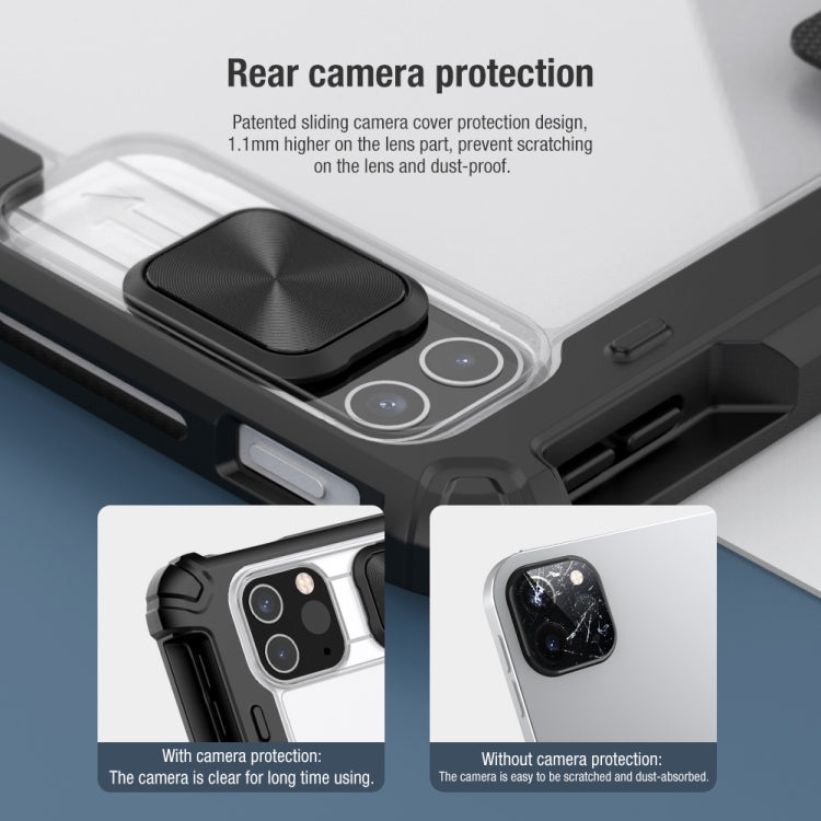 Pour iPad Pro 12,9 2022 / 2021 / 2020 NILLKIN Bumper Pro Étui en cuir à rabat horizontal pour tablette avec fente pour stylet et support et fonction veille / réveil (Noir)