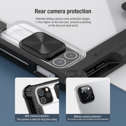Pour iPad Pro 12,9 2022 / 2021 / 2020 NILLKIN Bumper Pro Étui en cuir à rabat horizontal pour tablette avec fente pour stylet et support et fonction veille / réveil (Noir)