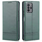 For Xiaomi Redmi Note 10 Pro 5G AZNS Magnetic Calf Texture Horizontal Flip Leather Case with Card Slots & Holder & Wallet(Dark Green)