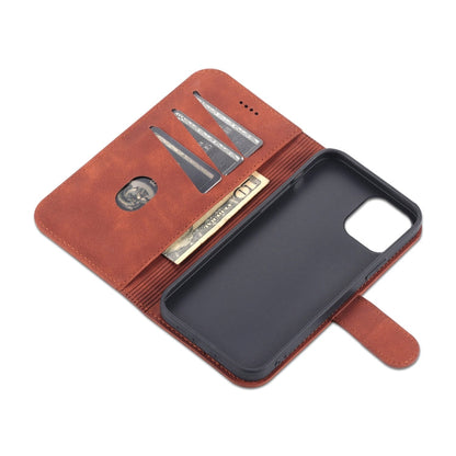 For iPhone 12 mini AZNS Skin Feel Calf Texture Horizontal Flip Leather Case with Card Slots & Holder & Wallet(Black)