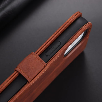 For iPhone 12 mini AZNS Skin Feel Calf Texture Horizontal Flip Leather Case with Card Slots & Holder & Wallet(Black)