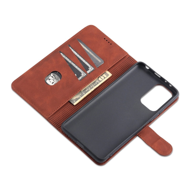For Xiaomi Redmi Note 10 Pro Max AZNS Skin Feel Calf Texture Horizontal Flip Leather Case with Card Slots & Holder & Wallet(Black)