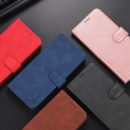 For Xiaomi Redmi Note 10 Pro Max AZNS Skin Feel Calf Texture Horizontal Flip Leather Case with Card Slots & Holder & Wallet(Black)