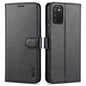 For Samsung Galaxy A02s AZNS Skin Feel Calf Texture Horizontal Flip Leather Case with Card Slots & Holder & Wallet(Black)