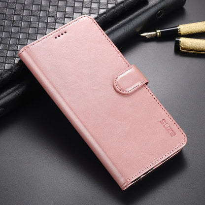For Samsung Galaxy A02s AZNS Skin Feel Calf Texture Horizontal Flip Leather Case with Card Slots & Holder & Wallet(Rose Gold)