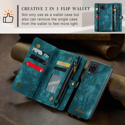 For Samsung Galaxy A12 CaseMe Detachable Multifunctional Horizontal Flip Leather Case, with Card Slot & Holder & Zipper Wallet & Photo Frame(Green)