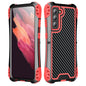 For Samsung Galaxy S21 FE R-JUST AMIRA Shockproof Dustproof Waterproof Metal Protective Case(Red)