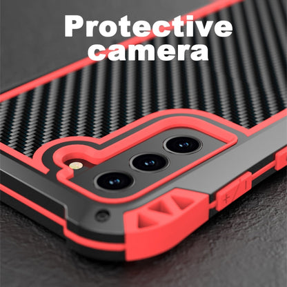 For Samsung Galaxy S21 FE R-JUST AMIRA Shockproof Dustproof Waterproof Metal Protective Case(Red)