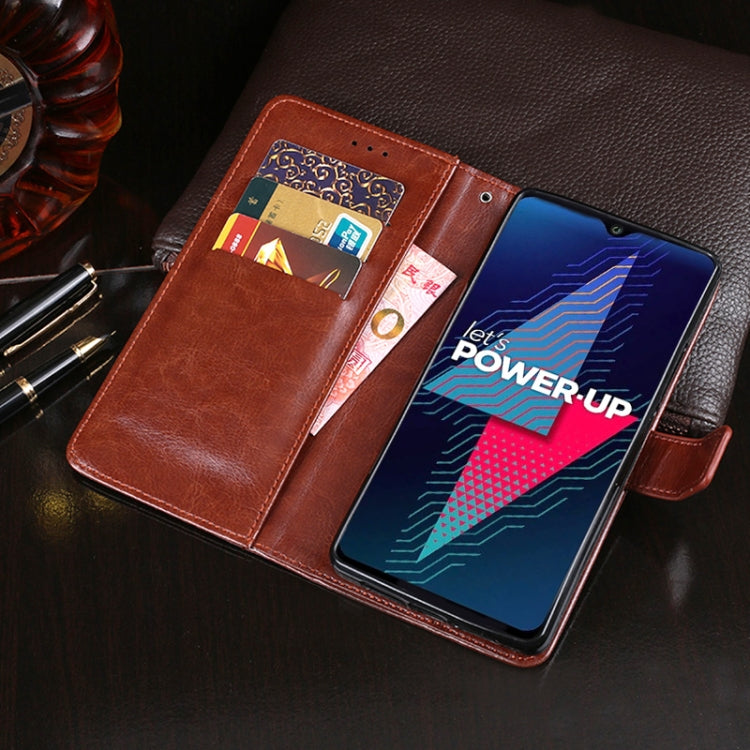 Pour Wiko Power U30 Étui en cuir à rabat horizontal avec texture Crazy Horse, porte-cartes et portefeuille (bleu ciel)