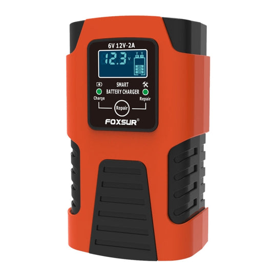 FOXSUR 2A / 6V / 12V Car / Motorcycle 3-stage Full Smart Battery Charger, Plug Type:US Plug(Red)