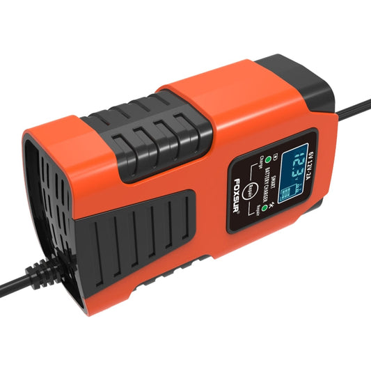 FOXSUR 2A / 6V / 12V Car / Motorcycle 3-stage Full Smart Battery Charger, Plug Type:US Plug(Red)