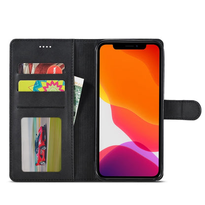 For iPhone 13 mini LC.IMEEKE Calf Texture Horizontal Flip Leather Case with Holder & Card Slots & Wallet (Black)