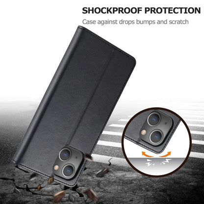 For iPhone 13 mini LC.IMEEKE Calf Texture Horizontal Flip Leather Case with Holder & Card Slots & Wallet (Black)