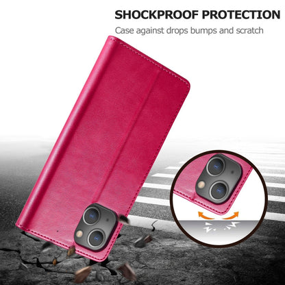 For iPhone 13 LC.IMEEKE Calf Texture Horizontal Flip Leather Case with Holder & Card Slots & Wallet(Red)