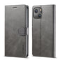 For iPhone 13 LC.IMEEKE Calf Texture Horizontal Flip Leather Case with Holder & Card Slots & Wallet(Grey)